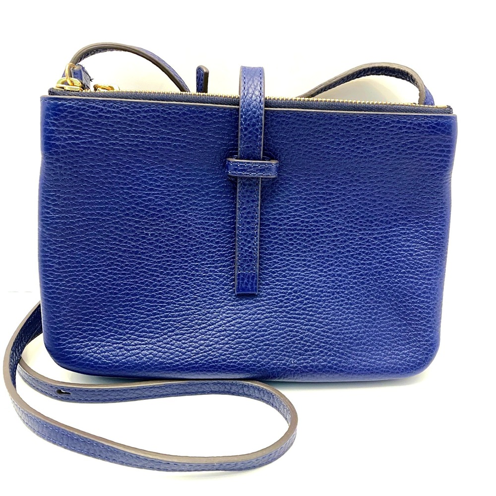 Annabel Ingall‎ Leather Jojo Trio Removable Pouch Crossbody Bag Cobalt Blue $350